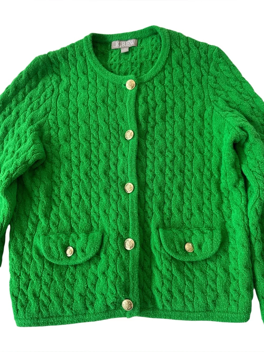 J.Crew Odette Cable-Knit Sweater Lady Jacket